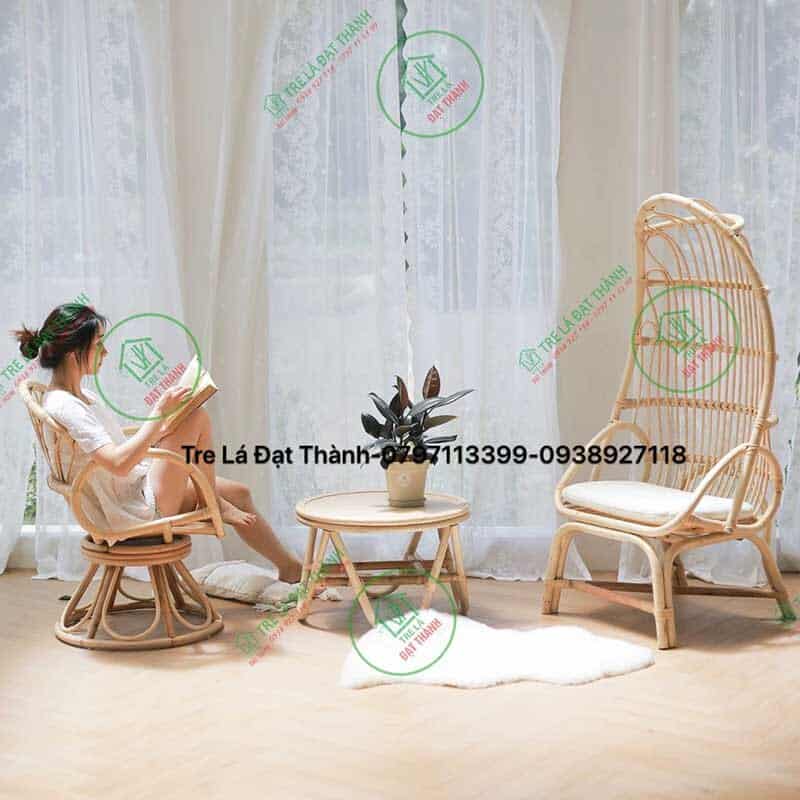 Bộ Bàn Ghế Mây Uống Trà - BBGMUT024